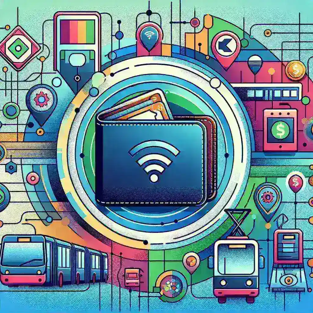 "PicPay logo integrated with digital wallet interface showcasing public transportation features, illustrating the expanded functionalities of the PicPay app for seamless transit payments."