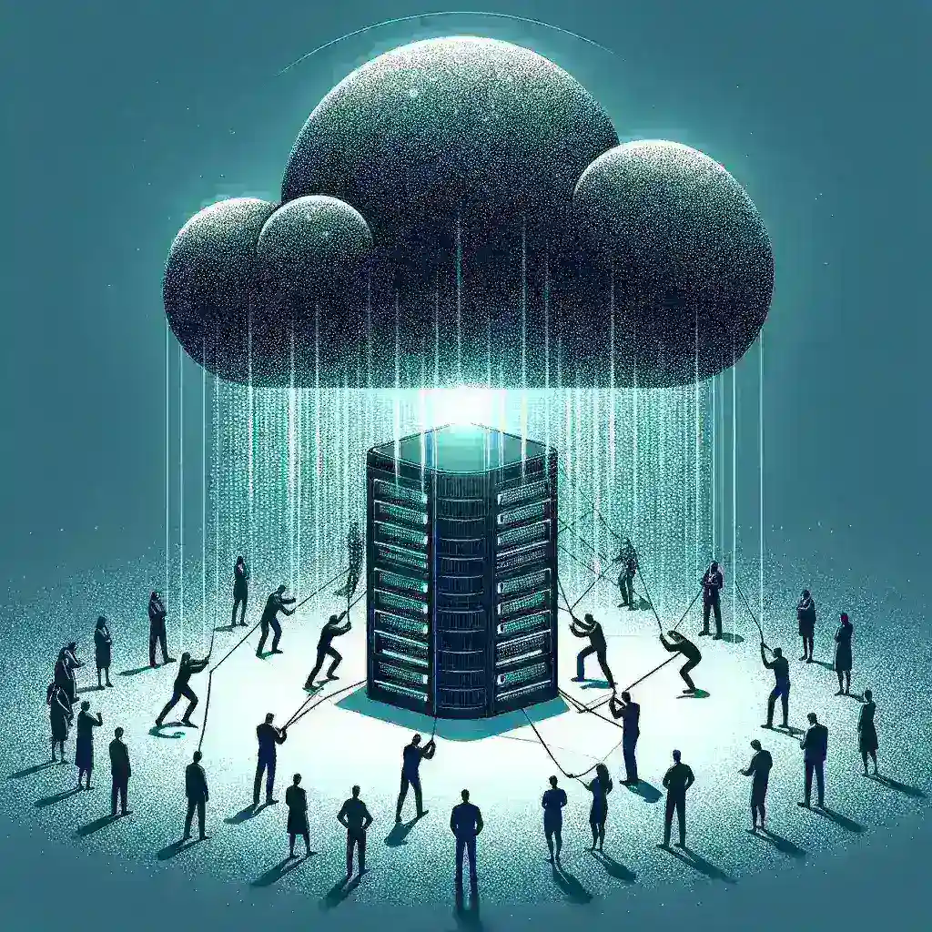 "Imagem destacando provedores de nuvem trabalhando para corrigir vulnerabilidades em servidores Linux, com gráficos de segurança e códigos no fundo."